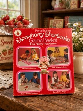 Vintage Strawberry Shortcake Game Basket used